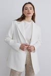 Ekru Oversize Dad Blazer Ceket