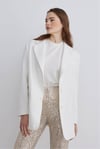 Ekru Oversize Dad Blazer Ceket