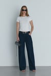 Ekru Skinny Fit Basic Tişört