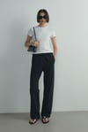 Ekru Skinny Fit Basic Tişört