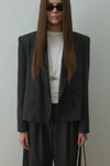 Füme Ash Kruvaze Blazer Ceket