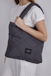 Füme Kapitone Puffer Çanta