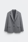 Füme Maskülen Kaşe Blazer Ceket