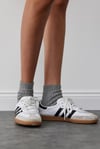 Smoky Wool Blend Ribbed Socks