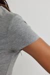 Grey Crew Neck Cotton T-Shirt