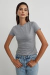 Grey Crew Neck Cotton T-Shirt