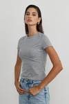 Grey Crew Neck Cotton T-Shirt