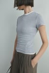 Gri Skinny Fit Basic Tişört