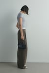 Gri Skinny Fit Basic Tişört