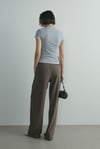 Gri Skinny Fit Basic Tişört