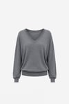 V-Neck Fine-Knit Sweater