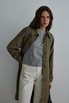 Khaki Weightless MaxiTrench Coat