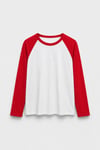 Kırmızı Reglan Çift Renk Tişört