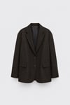 Koyu Kahve Maskülen Blazer Ceket
