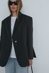 Koyu Kahve Maskülen Blazer Ceket