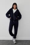 Navy Blue Flore Cardigan With Double Zip