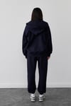 Navy Blue Flore Cardigan With Double Zip