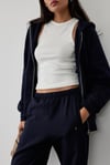 Navy Blue Flore Cardigan With Double Zip