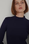 Lacivert Jane Balıkçı Triko Body