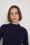 Lacivert Jane Balıkçı Triko Body