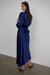 Moss Satin Blouse with Belt