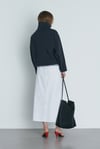 Lacivert Nora Fermuarlı Gabardin Ceket