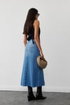 Blue Milo Denim Skirt With Seams