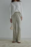 Light Green Ross Satin Trousers