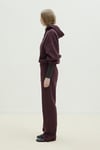 Mürdüm Gala Düğmeli Oversize Sweat