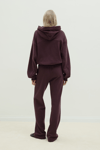 Mürdüm Gala Düğmeli Oversize Sweat