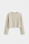 Mussel Crop Linen Blouse