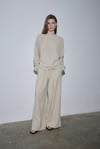 Natürel Ole Oversize Keten Bluz