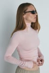 Pink High-Neck Tencel Top