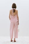 Pembe Marty Halter Yaka Poplin Bluz