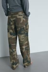 Camouflage Print Gabardine Trousers