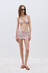 Renkli Peony Bikini Set