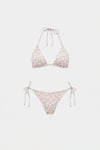 Renkli Peony Bikini Set