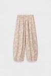 Renkli Peony Desenli̇ Şalvar Pantolon