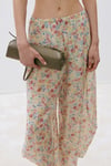 Renkli Peony Desenli̇ Şalvar Pantolon