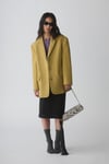 Sarı Gina Kaşe Blazer Ceket