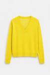 V-Neck Fine-Knit Sweater