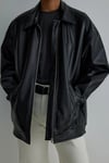 Retro 90's Faux Leather Jacket