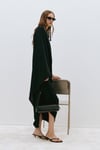Siyah Alina Pelerin Tek Kol Elbise