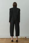 Siyah Ash Kruvaze Blazer Ceket