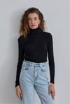 Black Turtleneck Knitwear Sweater