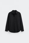 Siyah Basic Oversize Gömlek