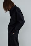 Siyah Basic Oversize Gömlek