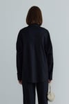 Siyah Basic Oversize Gömlek