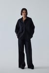 Siyah Basic Oversize Gömlek