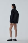 Siyah Basic Oversize Gömlek